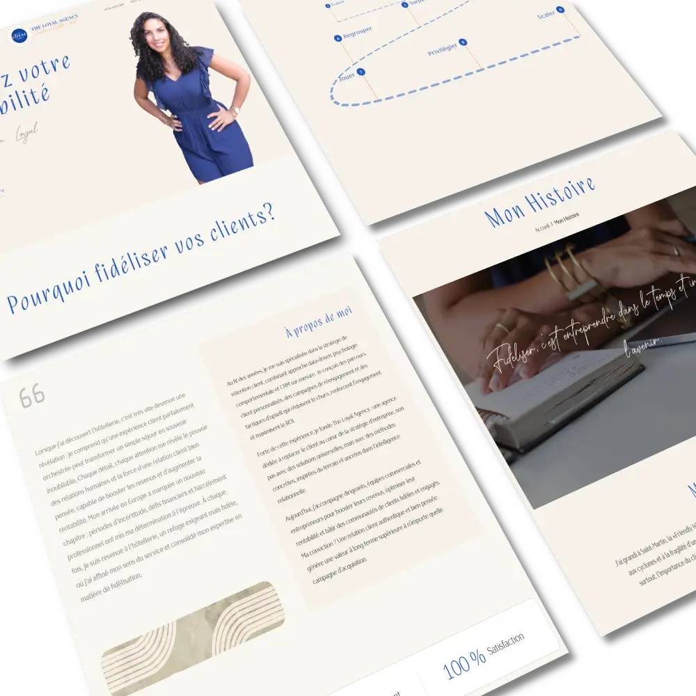 Mockup du projet The loyal agency - Site vitrine sur-mesure réalisé par Micha Megret développeur web freelance