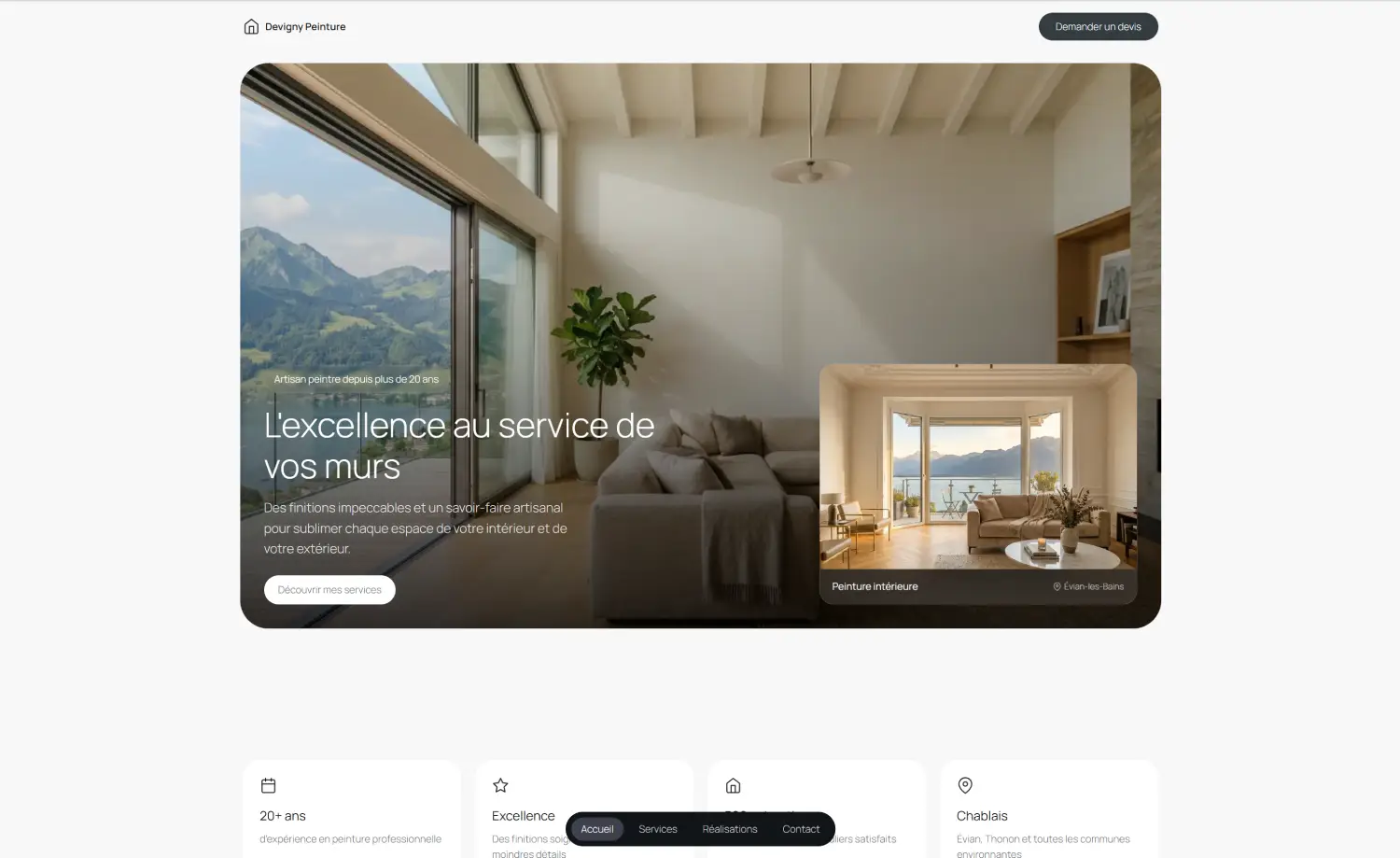 Site web Devigny Peinture